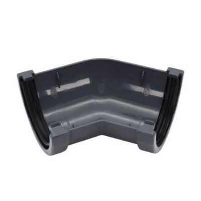 B&Q -  Miniflo 135 Degree Mini Gutter Angle 76mm Anthracite GreySymmetrical Upvc Corner Fitting