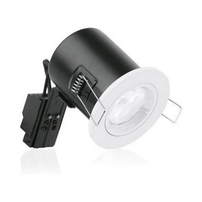 Aurora Enlite Fixed Fire Rated Ip20 Gu10 Downlight White Non-IntegratedEn-Fd101W from B&Q