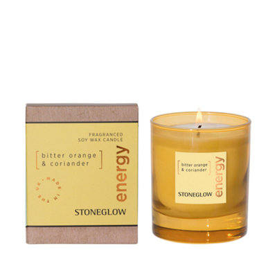 Stoneglow Candles Elements Energy Tumbler CandleBitter Orange & Coriander from B&Q