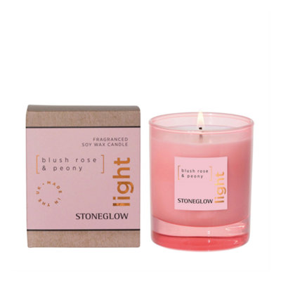  - Stoneglow Candles Elements Light Tumbler CandleBlush Rose & Peony