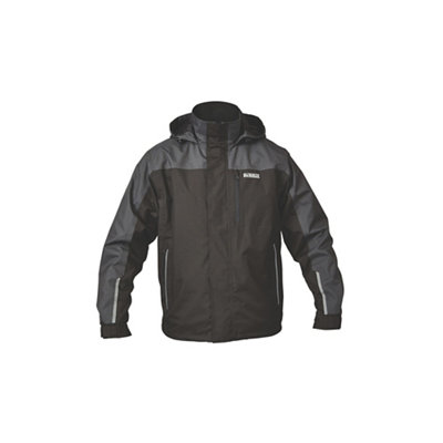 B&Q -  Storm Black & Grey Waterproof Jacket Xx Large