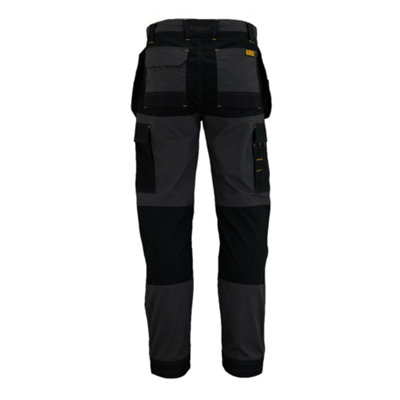 B&Q -  Florida Black & Grey Men's Holster Pocket TrousersW30" L31"