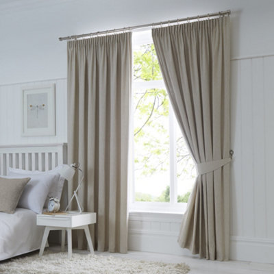 Fusion Dijon Thermal And Blackout Fully Lined Pencil Pleat Curtains from B&Q