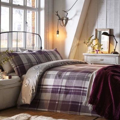Dreams & Drapes Colville Check 100% Brushed Cotton Duvet Cover Set