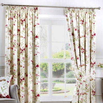 Fusion Light Jeannie 100% Cotton Filtering Pair Of Pencil Pleat Curtains
