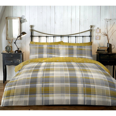 Dreams & Drapes Connolly Check 100% Brushed Cotton Duvet Cover Set