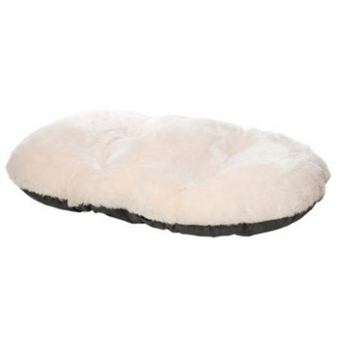 Gorpets Oval Cushioned Dog Bedding - 27" - Washable Grey