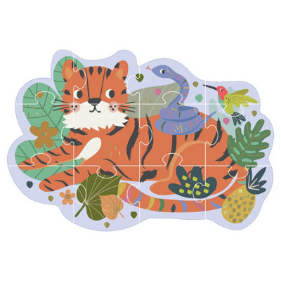 Floss & Rock 12Pc Shaped Jigsaw Puzzle Jungle from B&Q