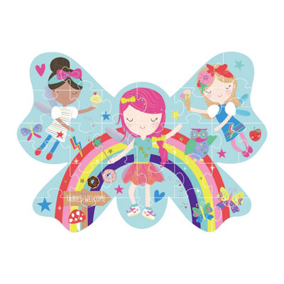 Floss & Rock 30Pc Shaped Jigsaw Puzzle Rainbow Fairy from B&Q