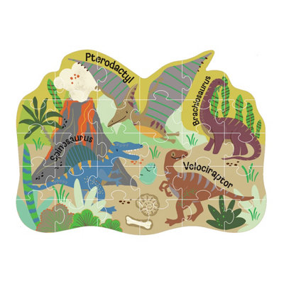 Floss & Rock 30Pc Shaped Jigsaw Puzzle Dino from B&Q