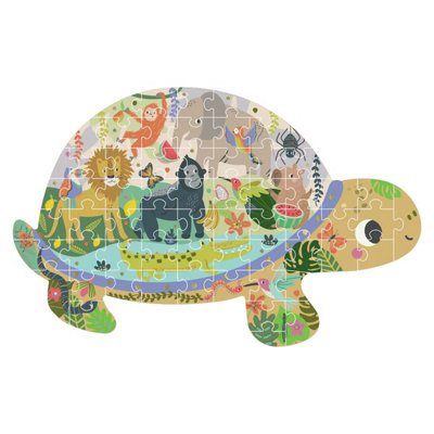 Floss & Rock 60Pc Shaped Jigsaw Puzzle Jungle from B&Q