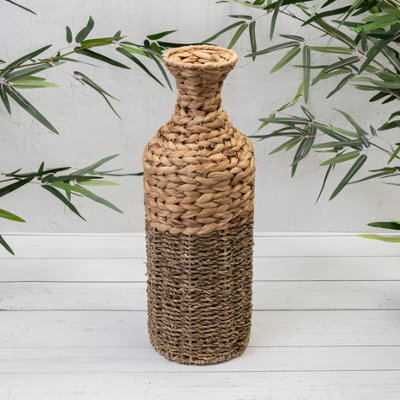 Annibells Tall Bamboo & Natural Woven Seagrass Decorative Vase 45Cms (6502) from B&Q