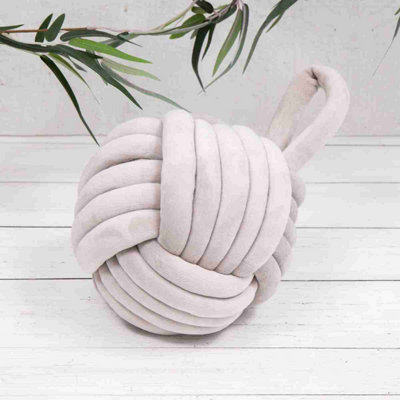 Annibells Grey Velvet Knot Doorstop from B&Q