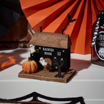 Annibells Halloween Wooden Spooky Street House Block Scene (14900)