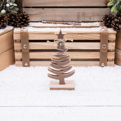 Annibells Wooden Christmas Tree Ornament With Star & Bells (11157)Small from B&Q