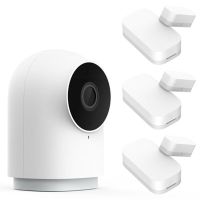 Aqara Smart Home Security Bundle With G2H Pro Camera Hub & 3 X Door & Window Sensors from B&Q