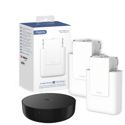 Aqara Smart Home Twin Pack Curtain Driver E1 (Track) With M2 Hub from B&Q
