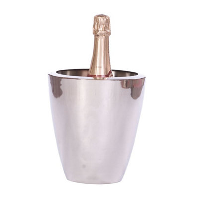 Eddingtons Bottle Cooler: Polished Champagne BucketStainless Steel from B&Q