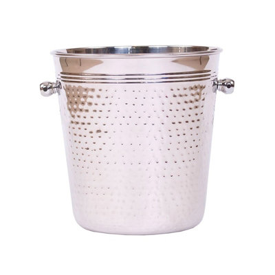 Eddingtons Bottle Cooler: Elegant Champagne BucketHammered Stainless Steel from B&Q