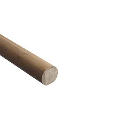 Cheshire Mouldings Natural White Oak Mopstick Handrail(L)3.6M (D)54mm (H)51mm from B&Q
