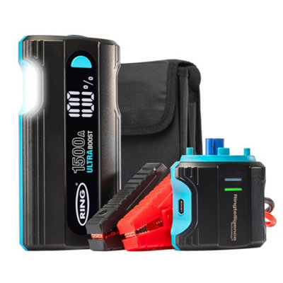 ULTRABOOST Lithium Jump Starter - 1500A - Large LCD Screen - Ring RJS030T - Image 9