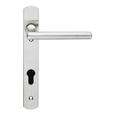 Eurospec Satin Stainless Steel Steelworx 316 Narrow Plate Straight Lever (Swnp120/92Sss)