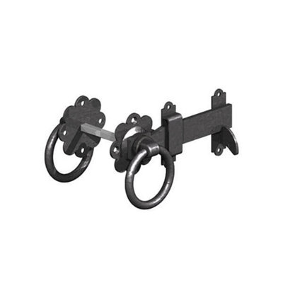 Gatemate Black Ring Gate Catch (L) 150mm from B&Q