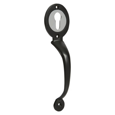 Gatemate Euro Lock Black Gate Pull Handle (L)22Cm (D)40mm from B&Q