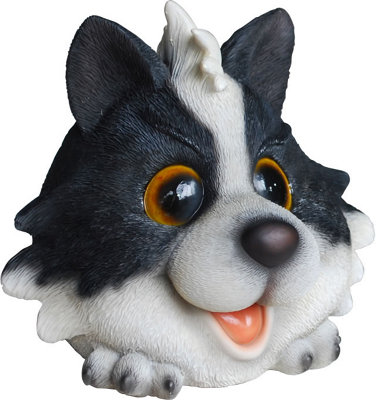 B&Q Vivid Cute And Playful Sheepdog Lifelike Resin Garden Ornament
