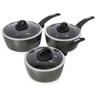 Tower 3 Piece Saucepan Set - Graphite - Forged Aluminium - Image 12