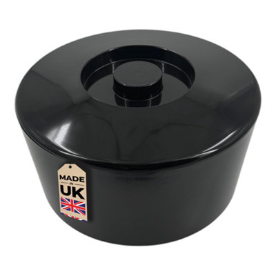 Chabrias Ltd 10 Litre Black Plastic Ice Bucket With Lid & Removable Draining Liner from B&Q