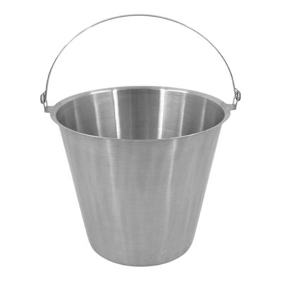 Chabrias Ltd 12 Litre Stainless Steel Food Catering & Ice Bucket With HandleLarge CapacityFood PrepPartiesEvents from B&Q