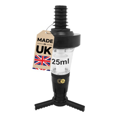 Chabrias Ltd Single 25Ml Black Optic Measure For Spirits Ce Government Stamped Uk Made from B&Q