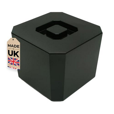 Chabrias Ltd 6 Litre Octagonal & Double Walled Insulation Ice Bucket With Lid Black