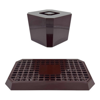 Chabrias Ltd's Brown Uni Bar Plastic Drip Tray & Octagonal Ice Bucket from B&Q