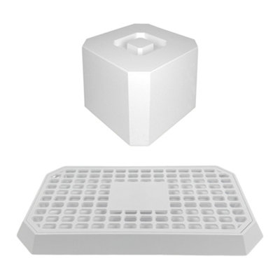 Chabrias Ltd White Uni Bar Plastic Drip Tray & Octagonal Ice Bucket from B&Q