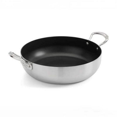 Samuel Groves Classic Non-Stick Stainless Steel Triply 26Cm Chefs Pan With Side Handles from B&Q