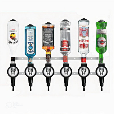 Chabrias Ltd Professional 70Ml 6 Bottle Optics For SpiritsUk MadeBar Bottle OpticsShots MeasureWall Bracket from B&Q
