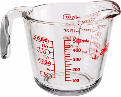 Anchor Hocking 500Ml Glass Measuring Jug  MillilitresPints & Cups Kitchen & Gravy Jug from B&Q