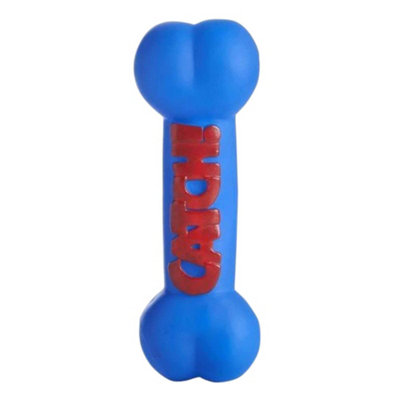 Sharples Squeaky Vinyl Dog Bone Toy (One Size) (Blue/red) from B&Q