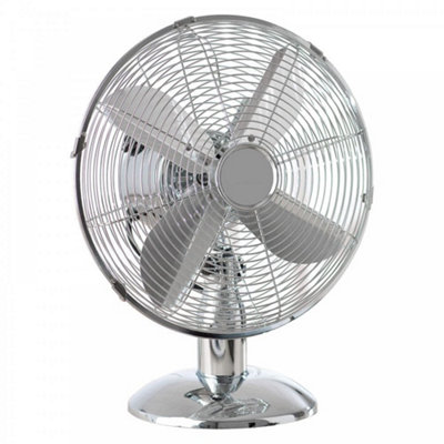 Powerplus 12" Chrome Desk Fan 35W from B&Q
