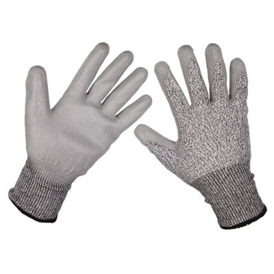 Sealey Anti-Cut Pu Gloves (Cut Level C - Pair Extra Large