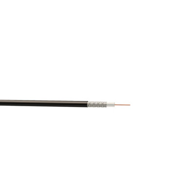 Time Rg6 Black Copper Coaxial Cable, 25M