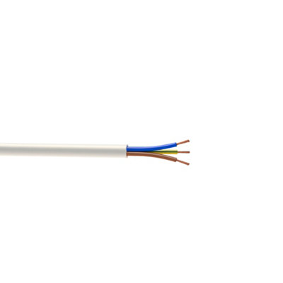 Time White 3-Core Flexible Cable 0.75mm² X 10M from B&Q