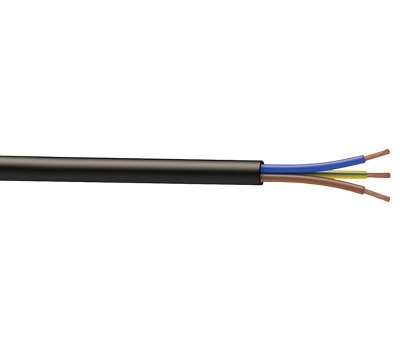 Time Black 3-Core Cable 2.5mm² X 10M from B&Q