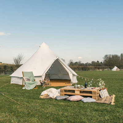 Canvas Tent Shop 5M Polycotton Bell Tent With Zipped Pvc Groundsheet from B&Q