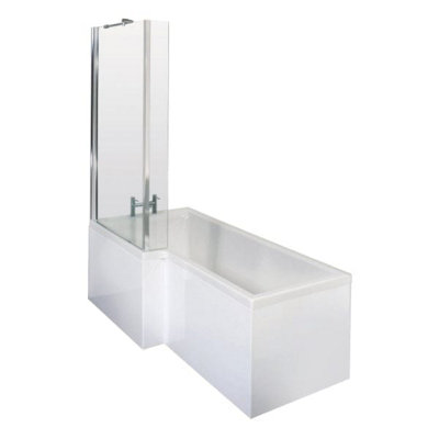 Nuie P Shaped Left Hand Bath Set from B&Q