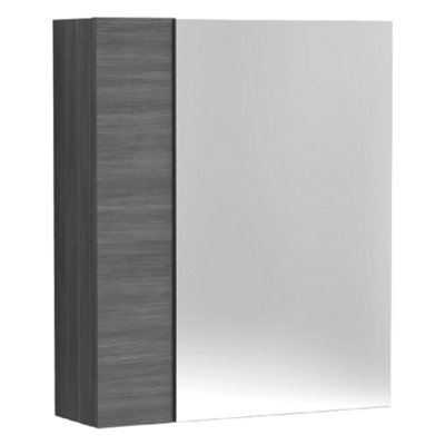 Hudson Reed 600mm Anthracite Matt Double Mirror Wall CabinetSoft CloseFsc Certified from B&Q
