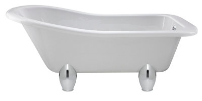 Old London Brockley Freestanding Bath Tub With Deacon Leg SetDurable Double Ended Traditional Bathroom Style In White1500mm from B&Q