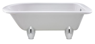 Old London Barnsbury Freestanding Bath Tub With Deacon Leg SetDurable Single Ended Traditional Bathroom Style In White1700mm from B&Q